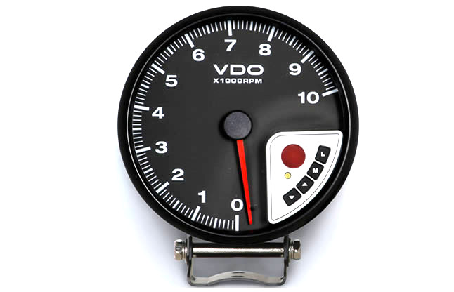 VDO RPM PRT Performance Tachometer Black with resettable shift point Gauge